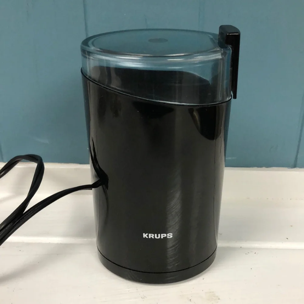 Krups F2034251 Electric Spice and Coffee Grinder, Stainless Steel Blades, Black‎
